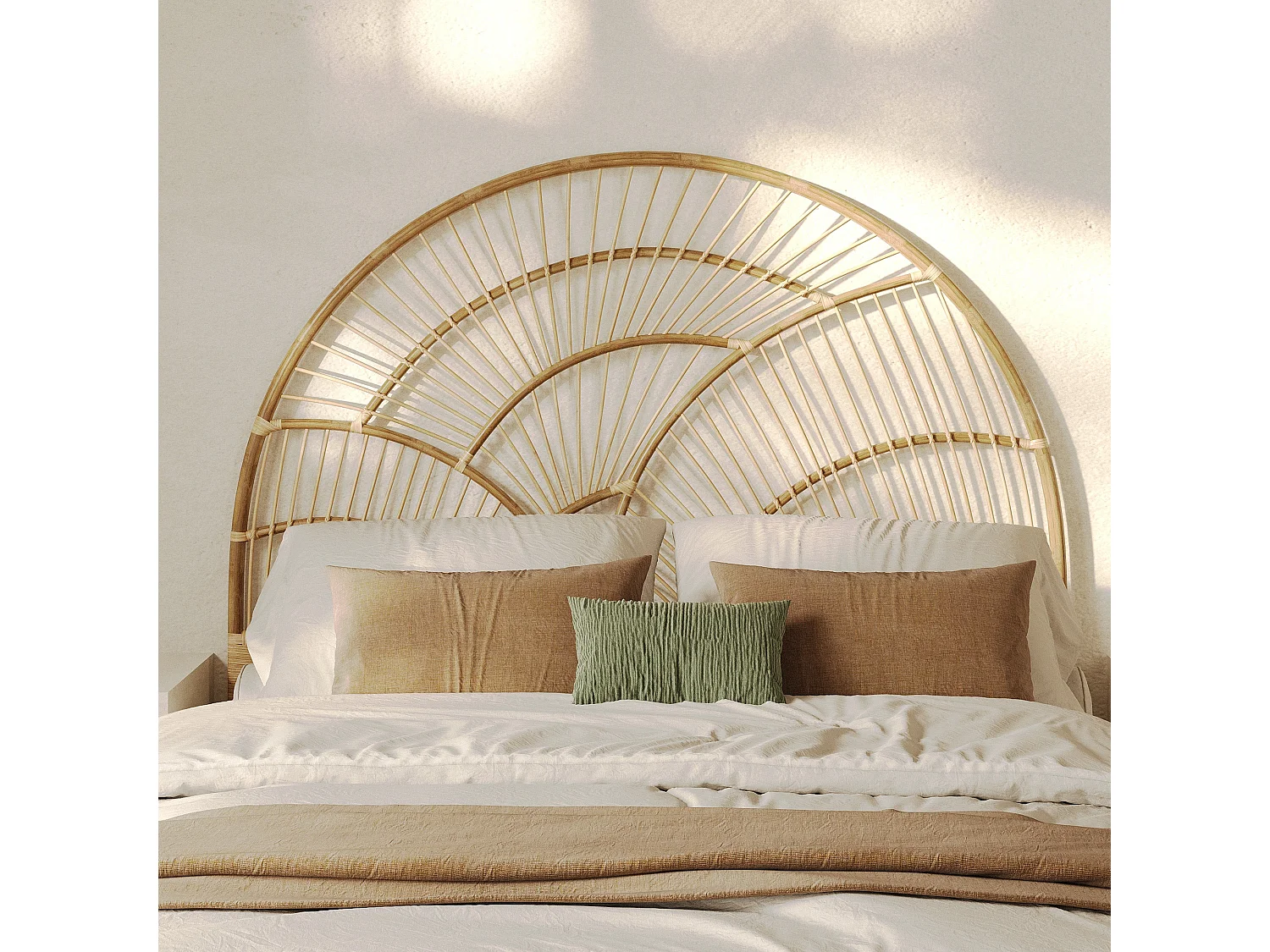 Cabecero de ratán natural 140 cm - Séléné