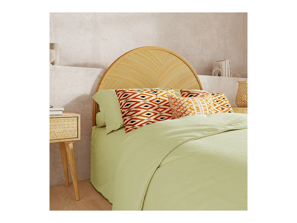 Tête de lit en rotin naturel 140 cm - Beigia