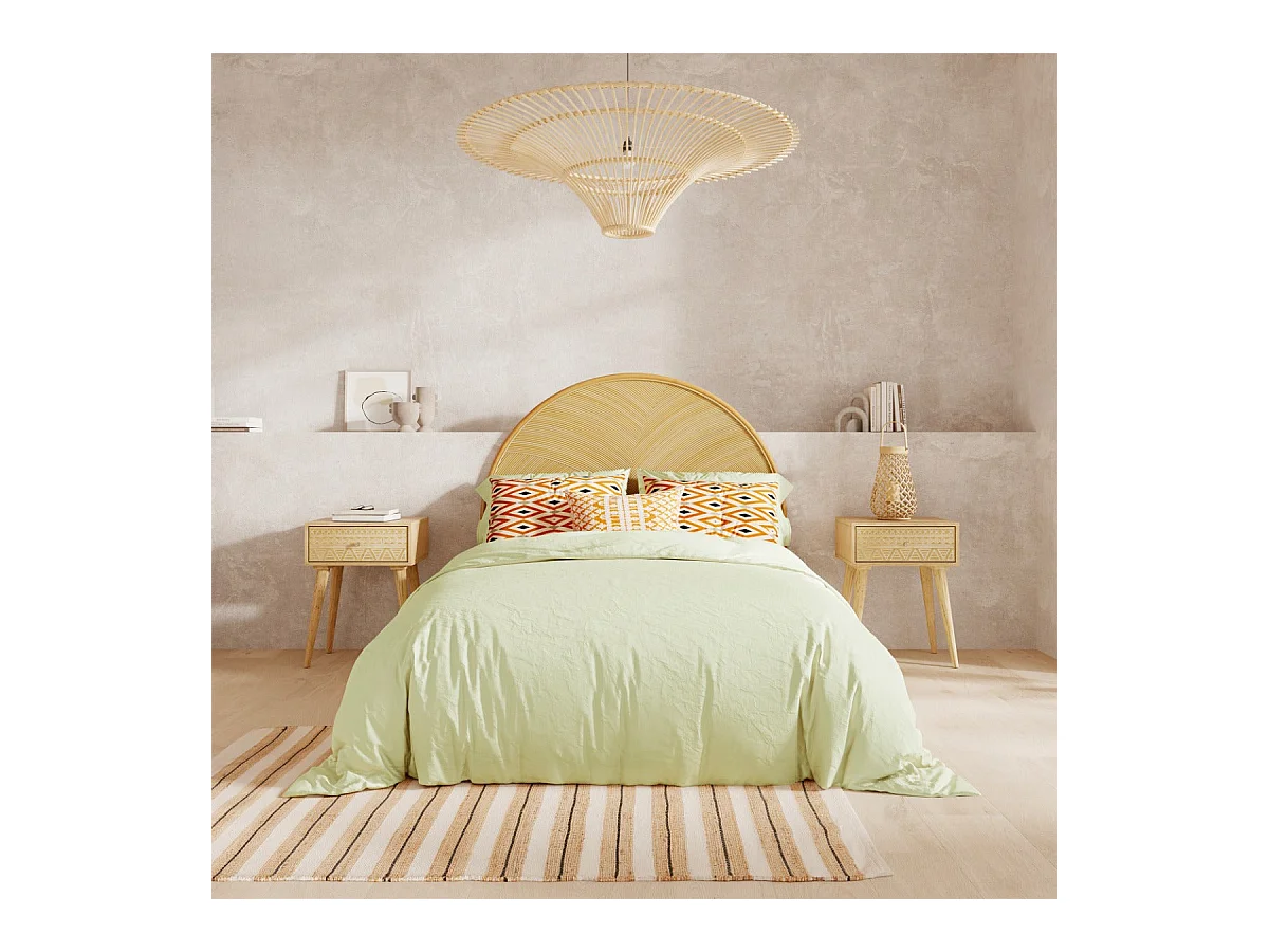 Tête de lit en rotin naturel 140 cm - Beigia
