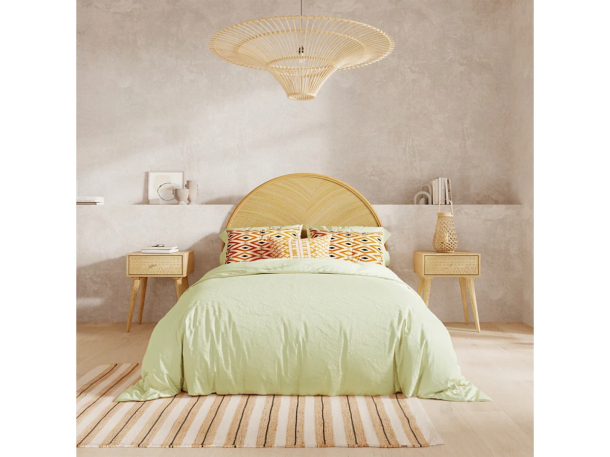 Tête de lit en rotin naturel 140 cm - Beigia