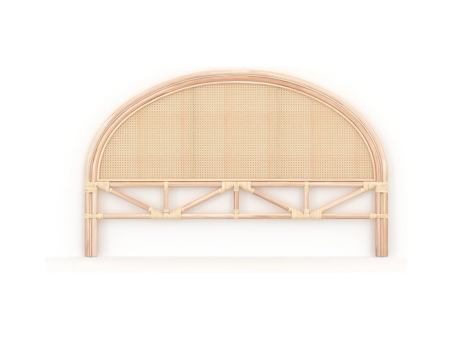 Testata da letto 140 cm in rattan naturale - Grace