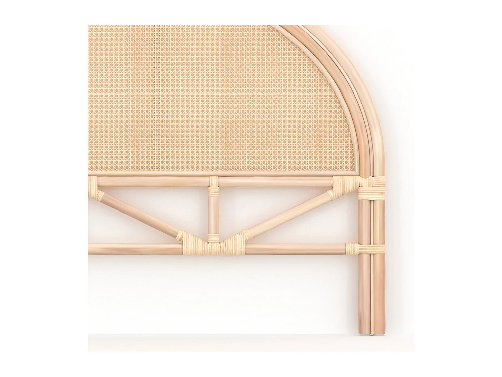 Testata da letto 140 cm in rattan naturale - Grace