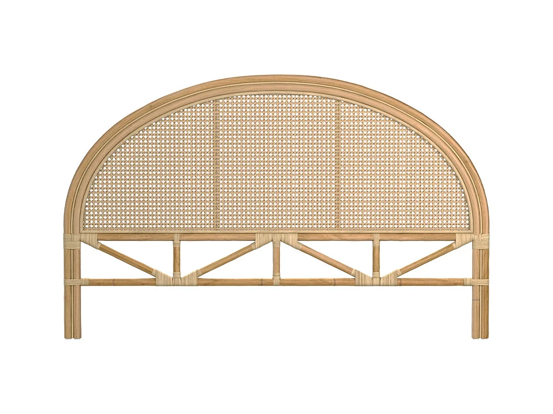 Testata da letto 140 cm in rattan naturale - Grace