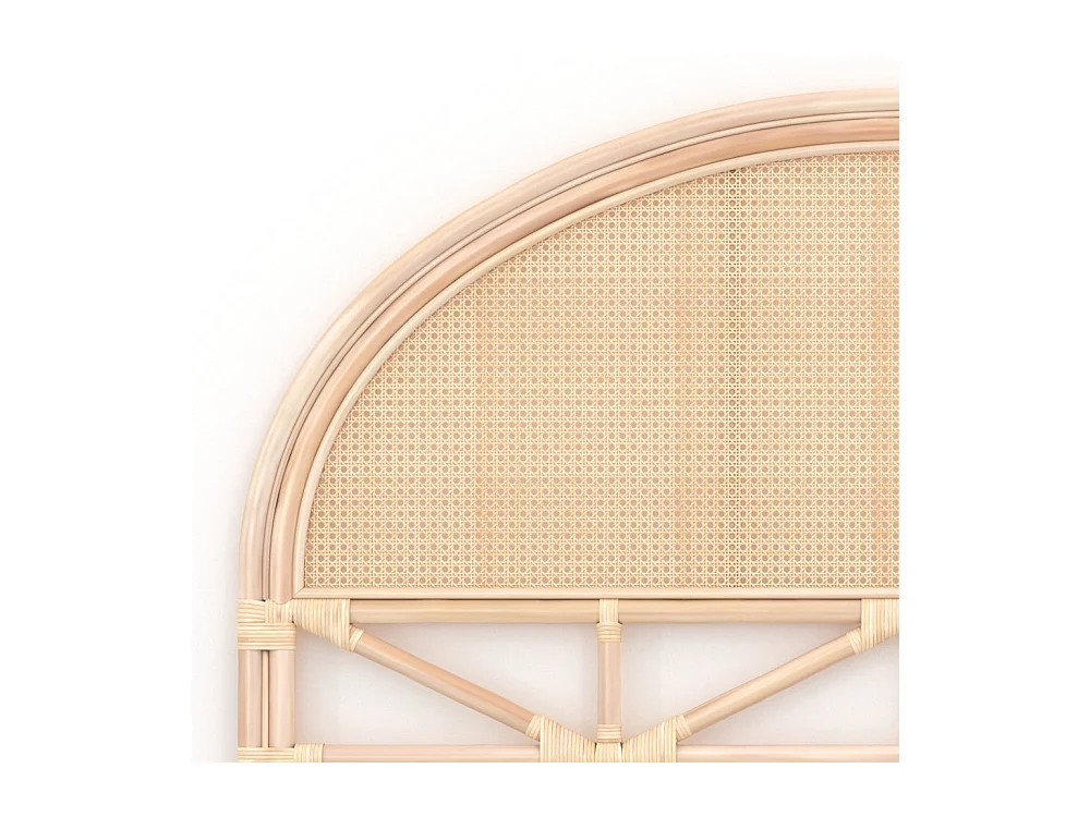 Testata da letto 140 cm in rattan naturale - Grace
