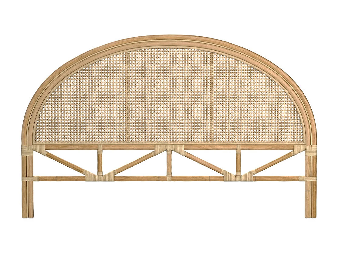 Testata da letto 140 cm in rattan naturale - Grace
