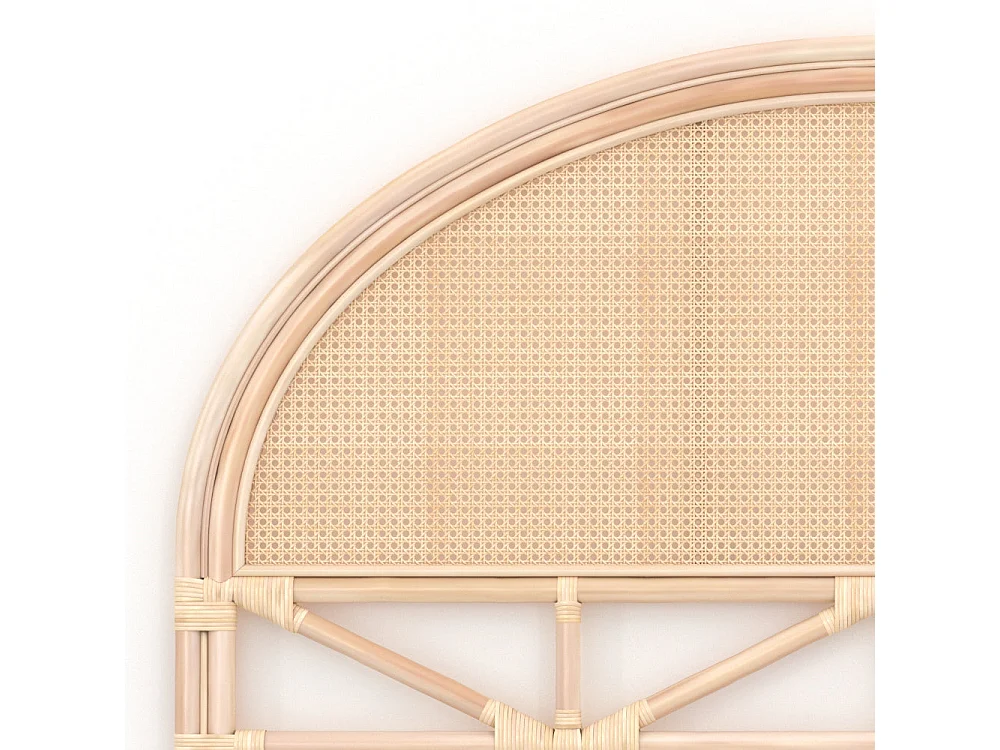 Testata da letto 140 cm in rattan naturale - Grace