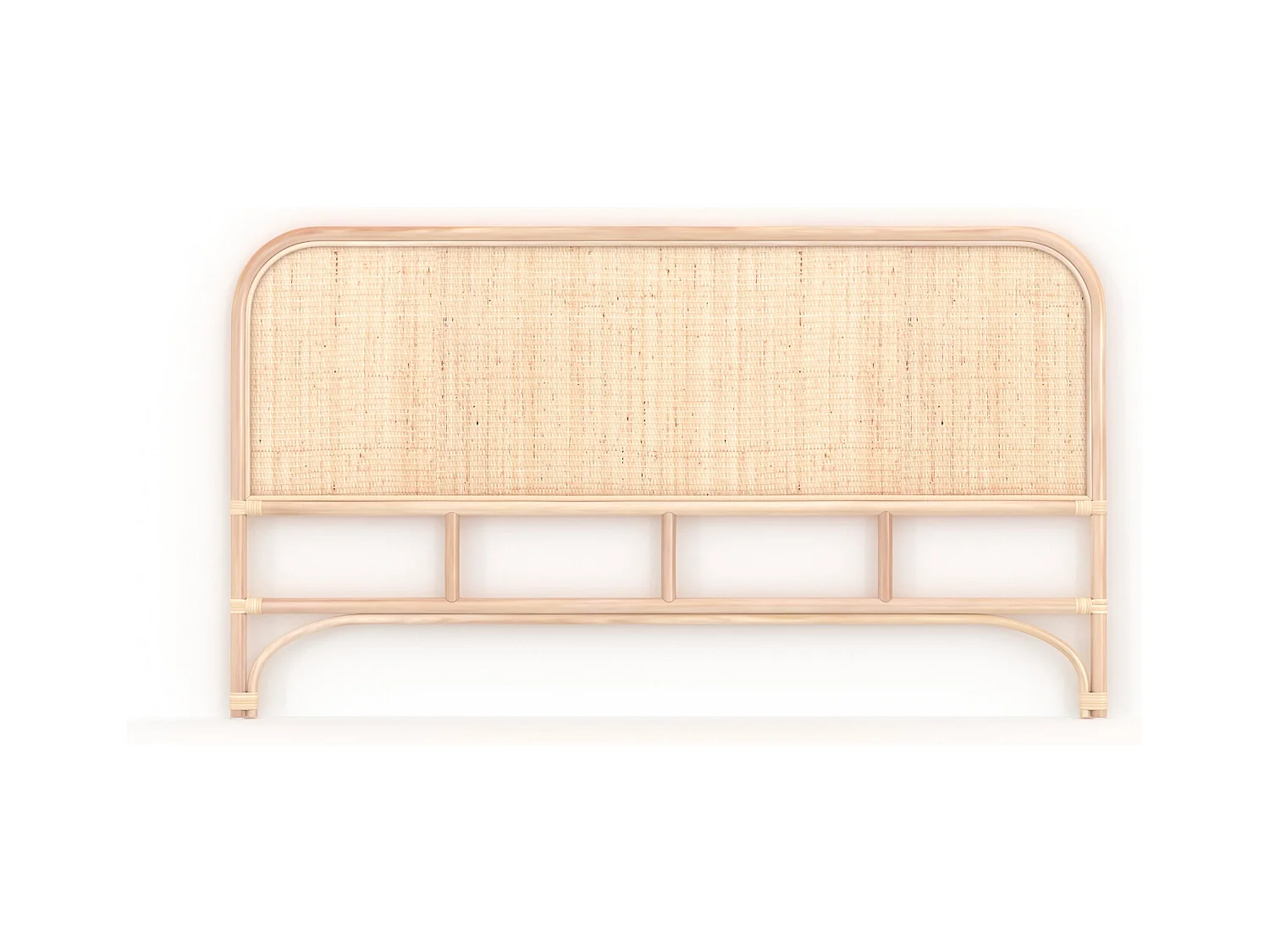 Testata da letto 140 cm in rattan naturale - Néora