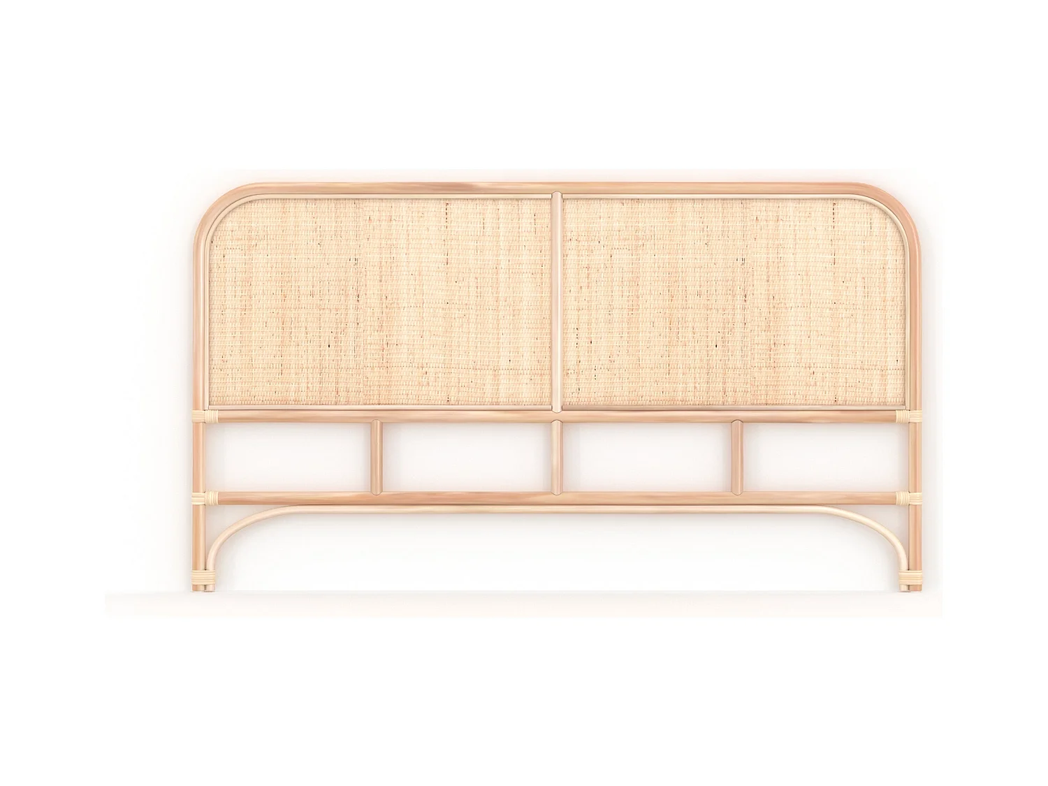 Testata da letto 140 cm in rattan naturale - Néora
