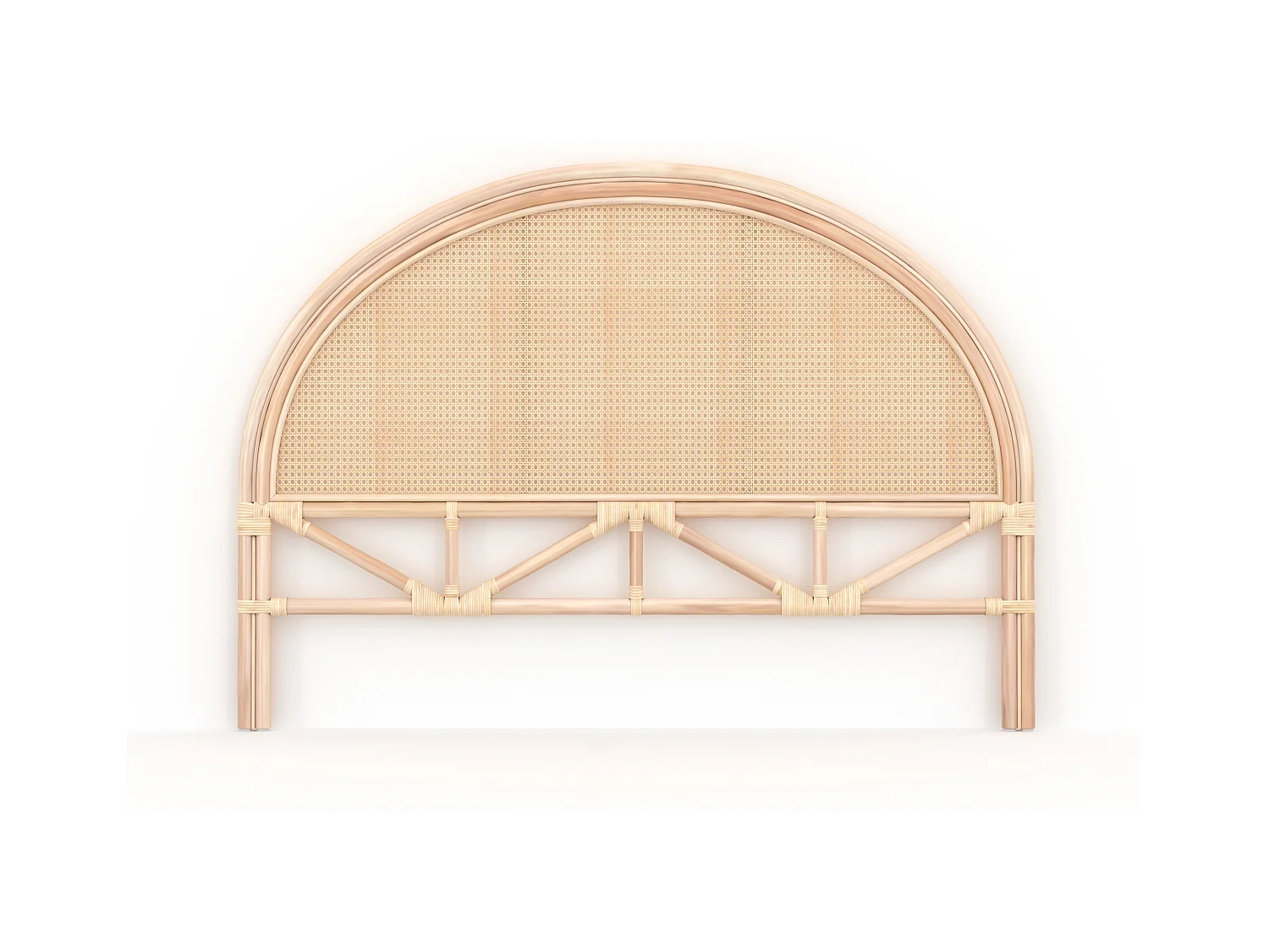 Tête de lit 140 cm en rotin et cannage - Néora