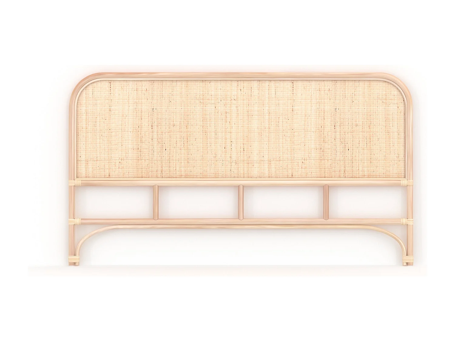 Testata da letto 140 cm in rattan naturale - Néora