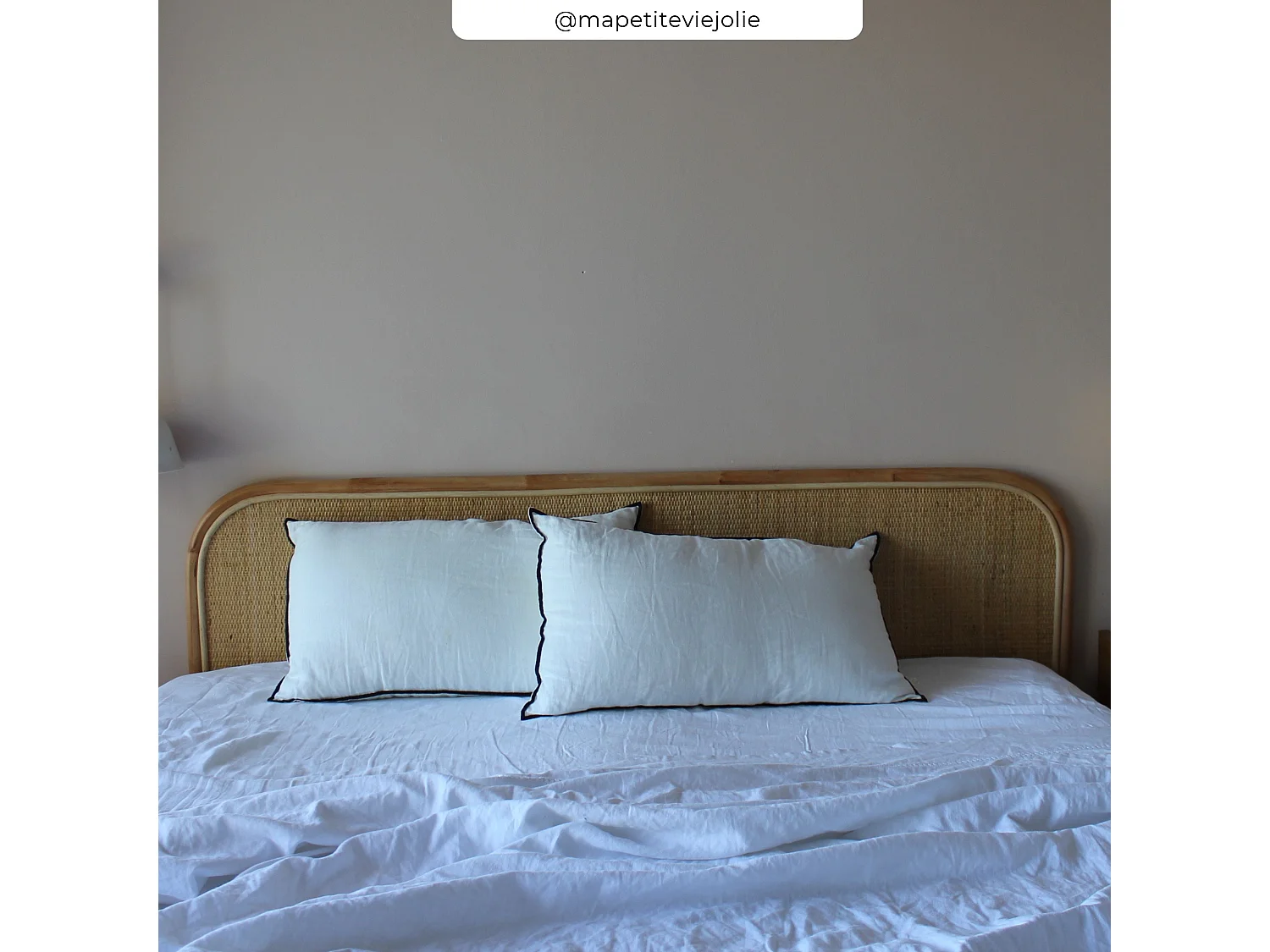 Testata da letto 140 cm in rattan naturale - Néora