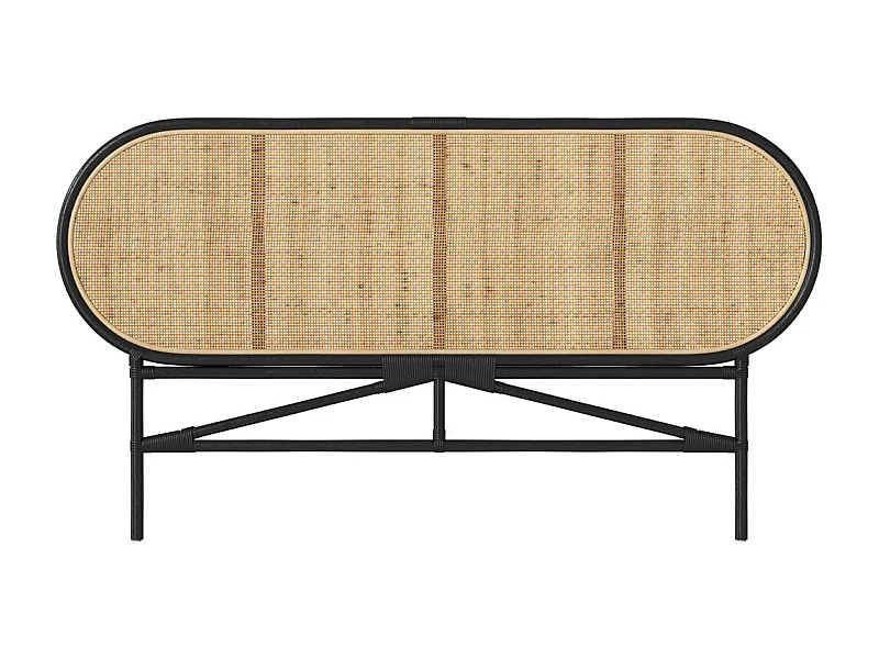 Cabecero de ratán natural y negro 140 cm - Navahino