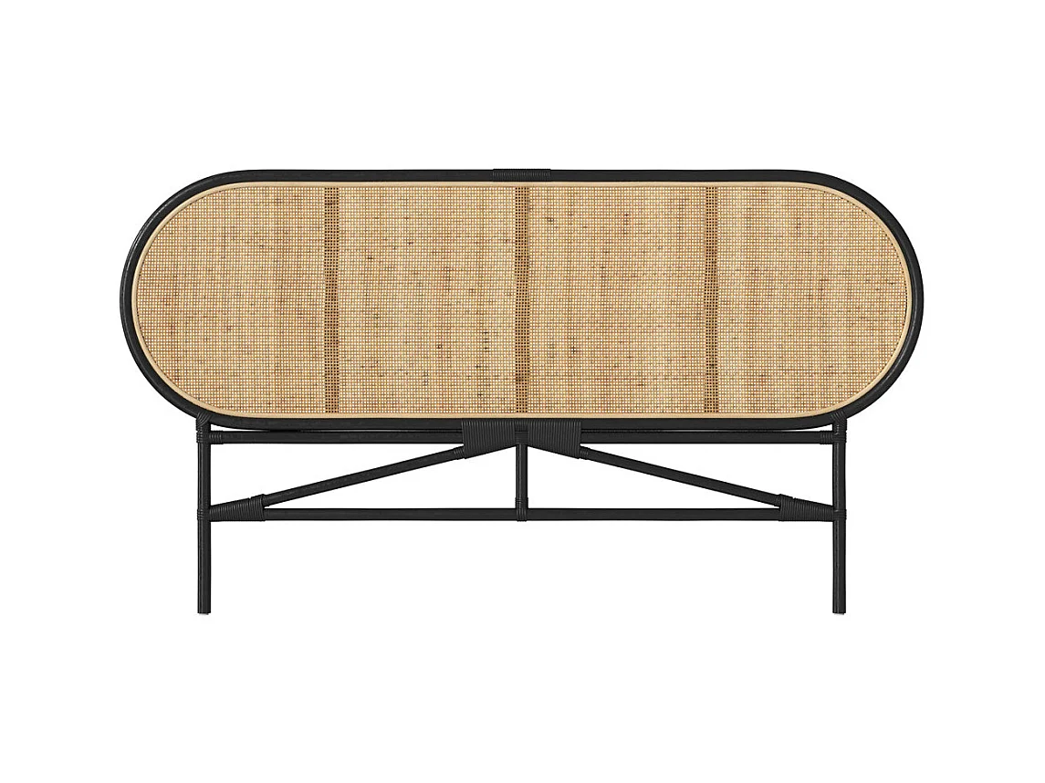 Cabecero de ratán natural y negro 140 cm - Navahino
