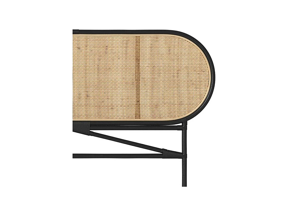 Cabecero de ratán natural y negro 140 cm - Navahino
