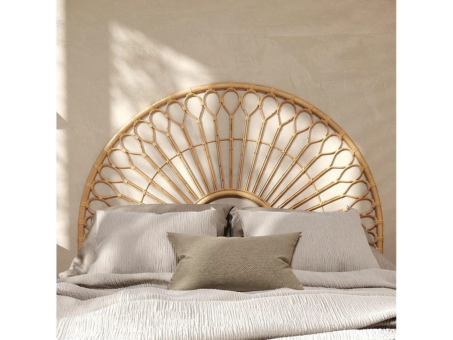 Tête de lit 160 cm en rotin naturel - Bahia