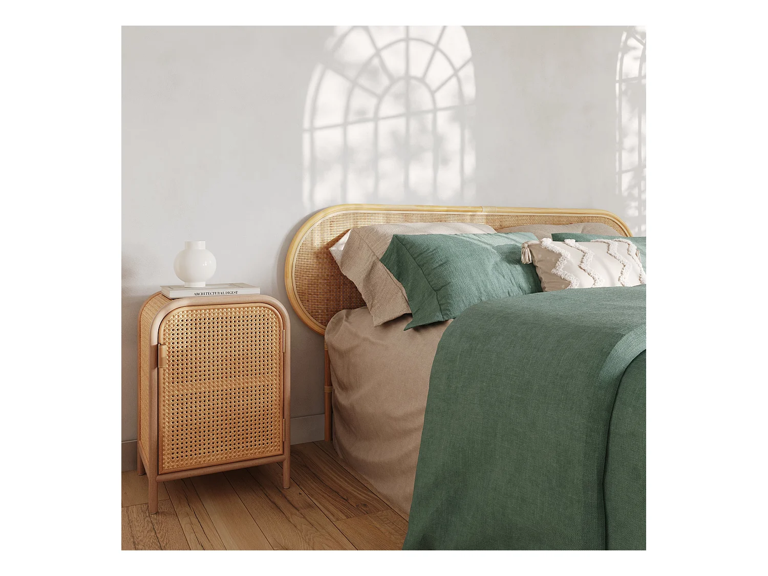 Testata in rattan naturale 160 cm - Navahino