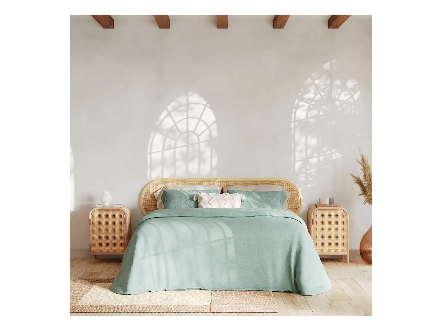 Testata in rattan naturale 160 cm - Navahino