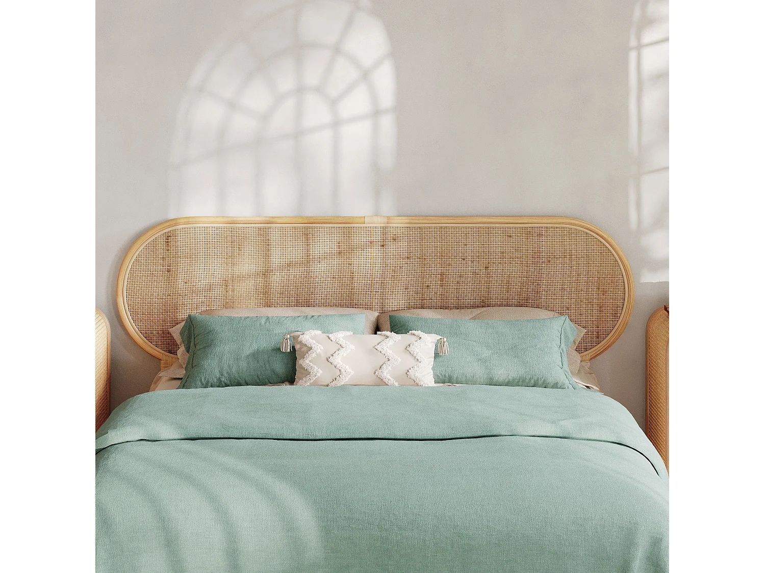 Cabecero de ratán natural 160 cm - Navahino