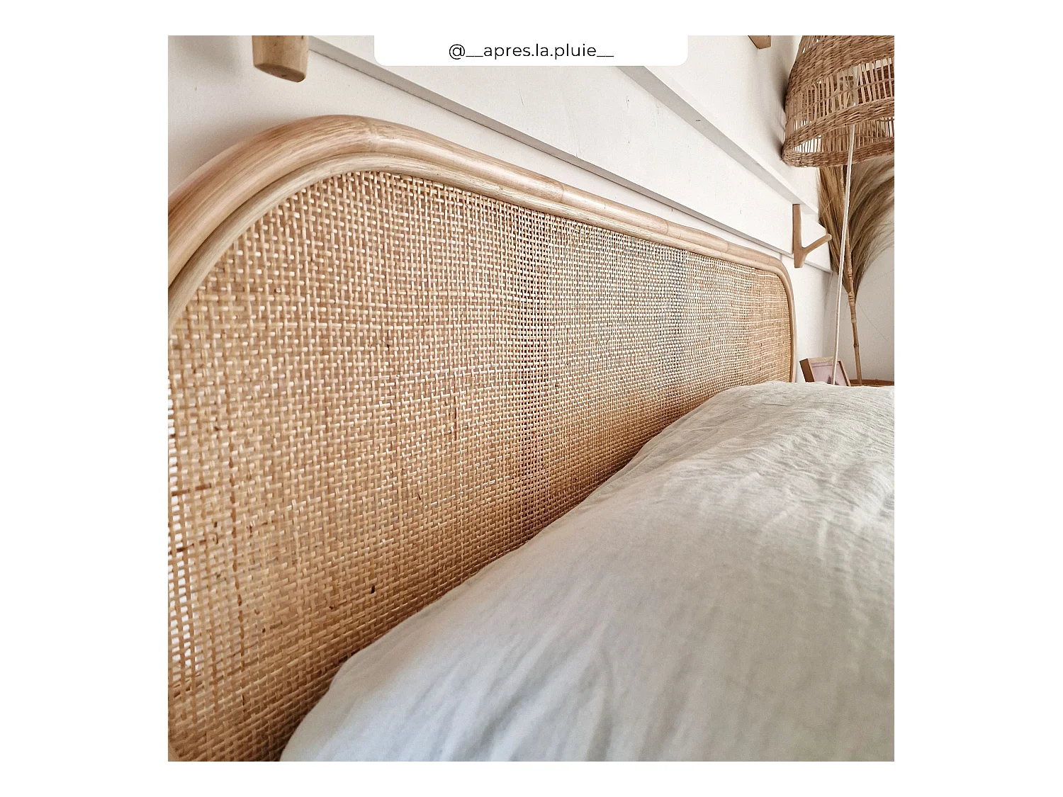 Tête de lit en rotin naturel 140 cm - Navahino