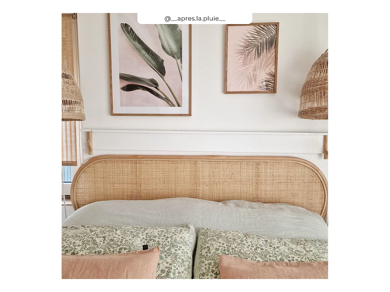 Tête de lit en rotin naturel 140 cm - Navahino