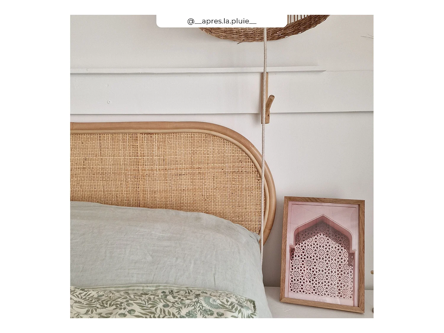 Tête de lit en rotin naturel 140 cm - Navahino