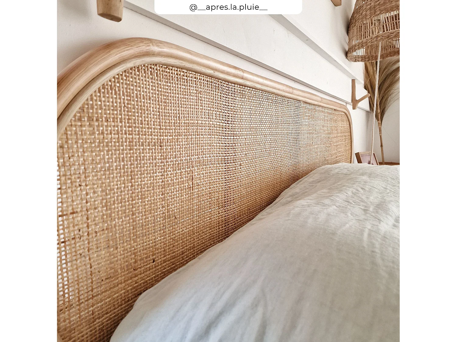 Cabecero de ratán natural 140 cm - Navahino