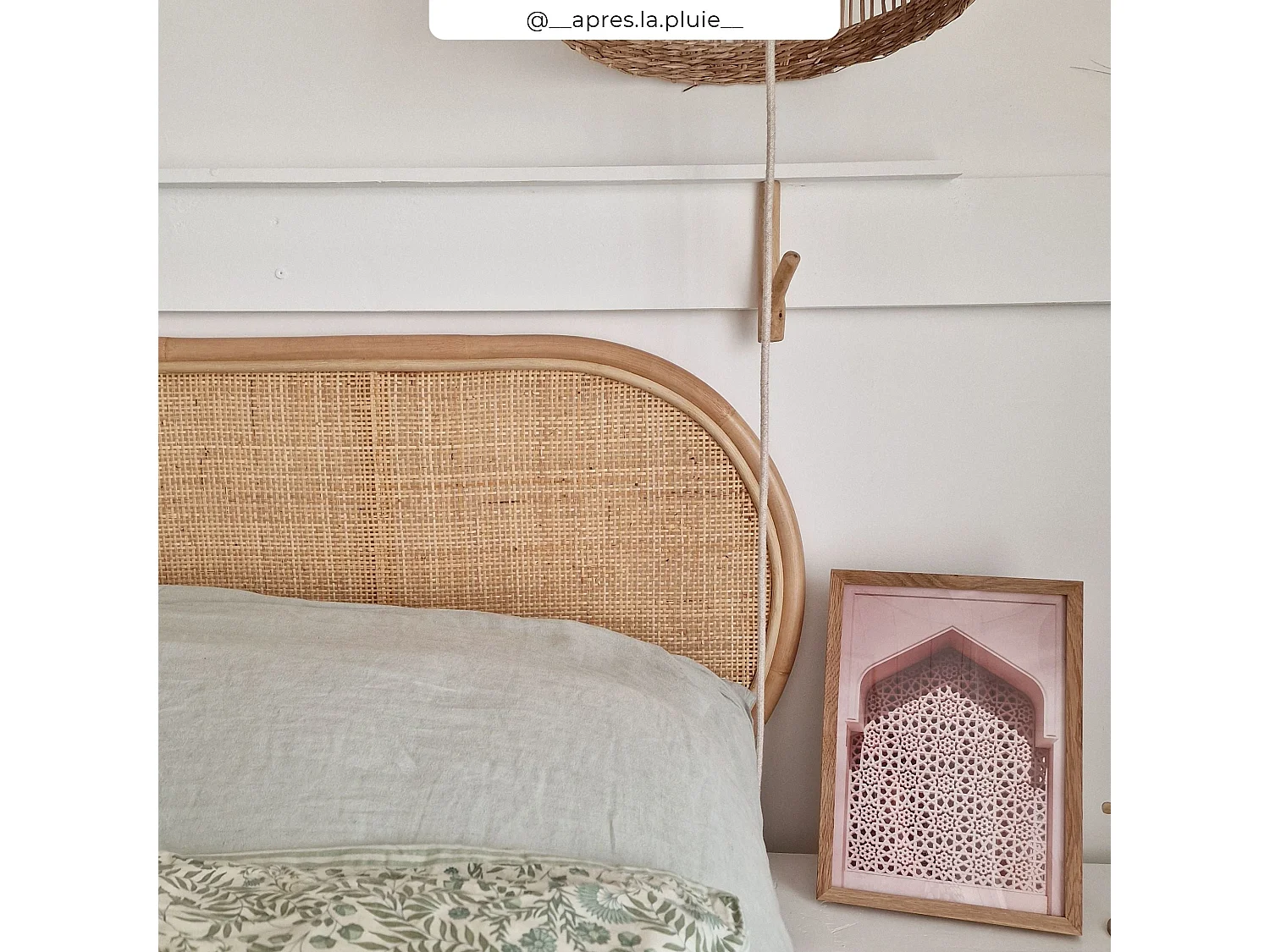 Testiera in rattan naturale 140 cm - Navahino