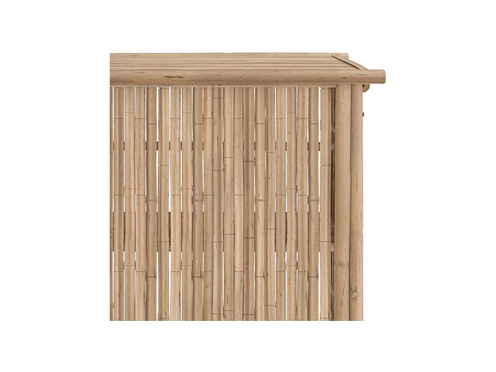 Ensemble bar et chaise de bar de jardin en bambou (lot de 2) - Vadella