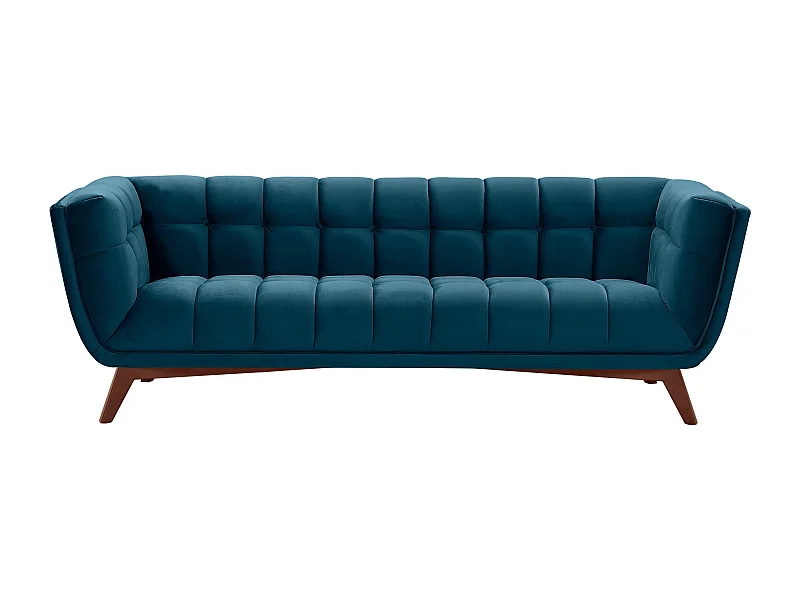Canapé 3 places en velours bleu foncé - Mona