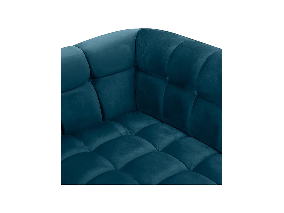 Sofá de 3 plazas en terciopelo azul oscuro - Mona