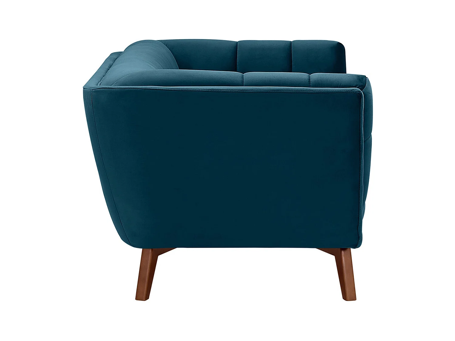 Sofá de 3 plazas en terciopelo azul oscuro - Mona