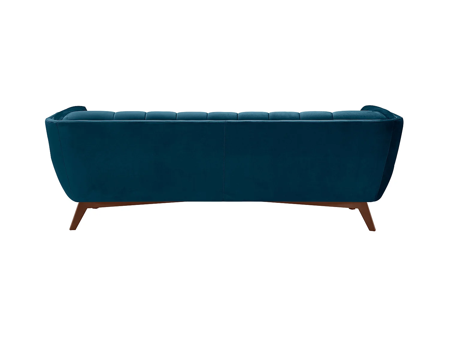 Sofá de 3 plazas en terciopelo azul oscuro - Mona