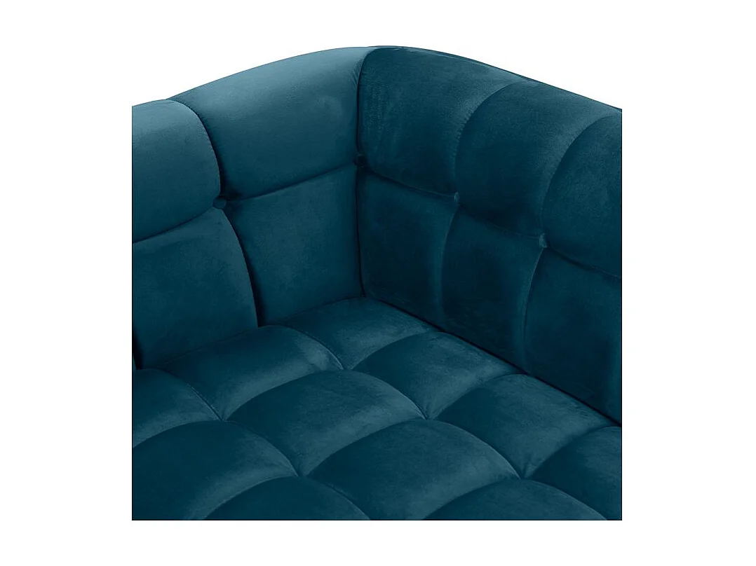 Sofá de 3 plazas en terciopelo azul oscuro - Mona