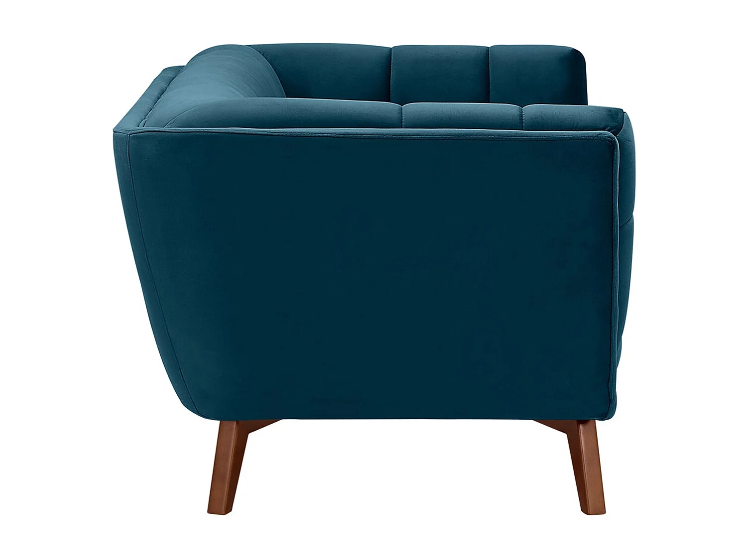 Sofá de 3 plazas en terciopelo azul oscuro - Mona