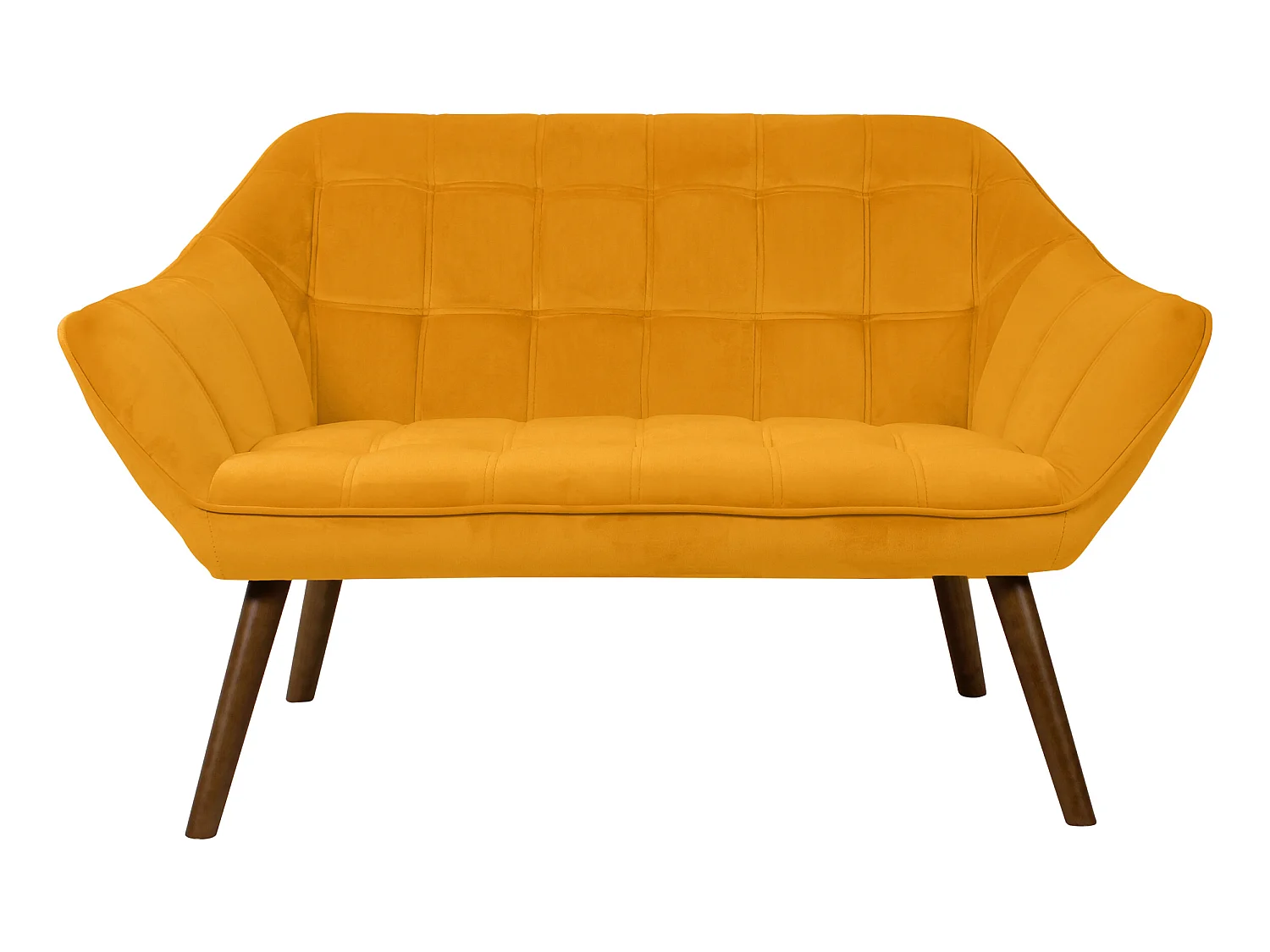 Canapé Simba 2 places en velours jaune