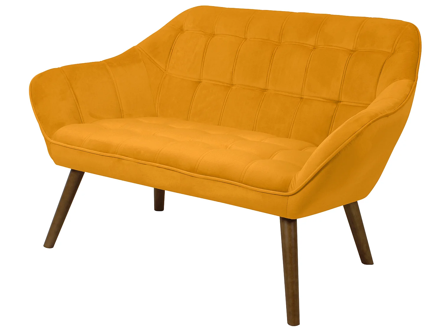 Canapé Simba 2 places en velours jaune