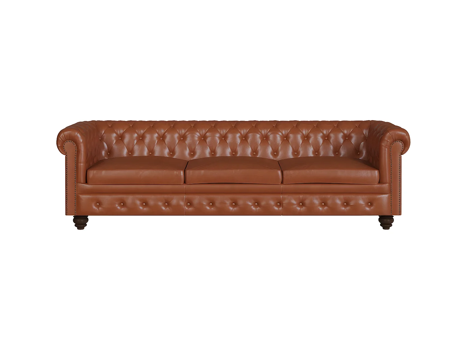 Canapé 3 places Chesterfield en cuir