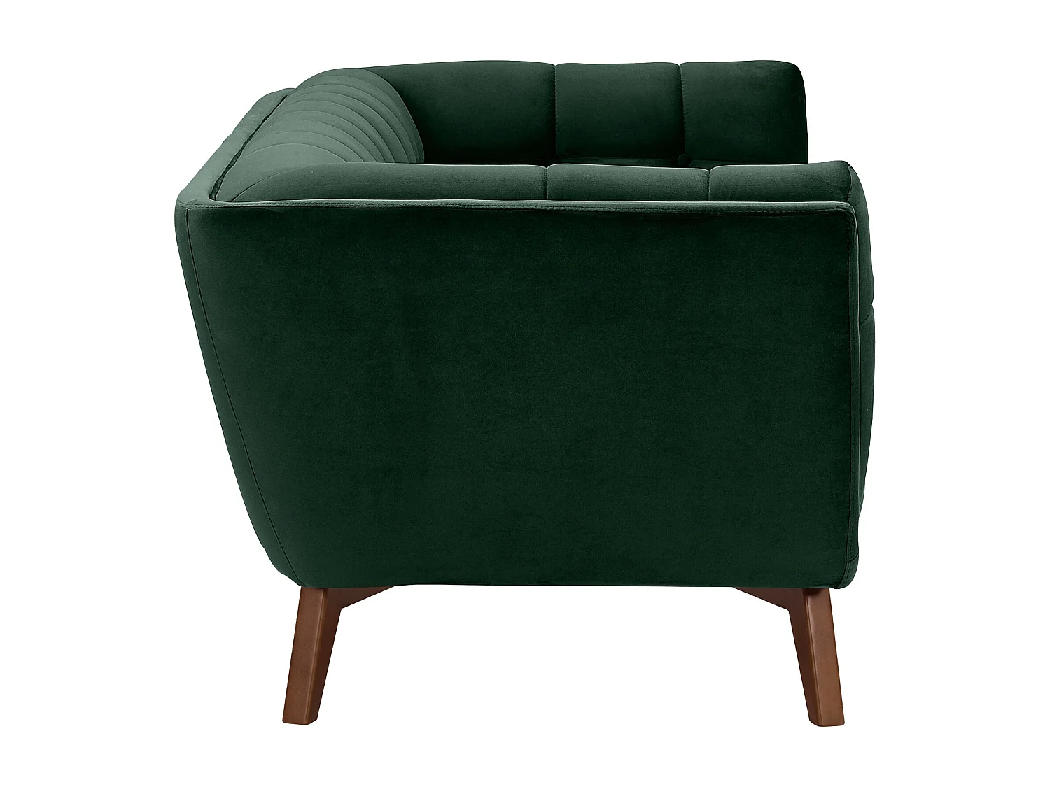 Divano a 3 posti in velluto verde scuro - Mona