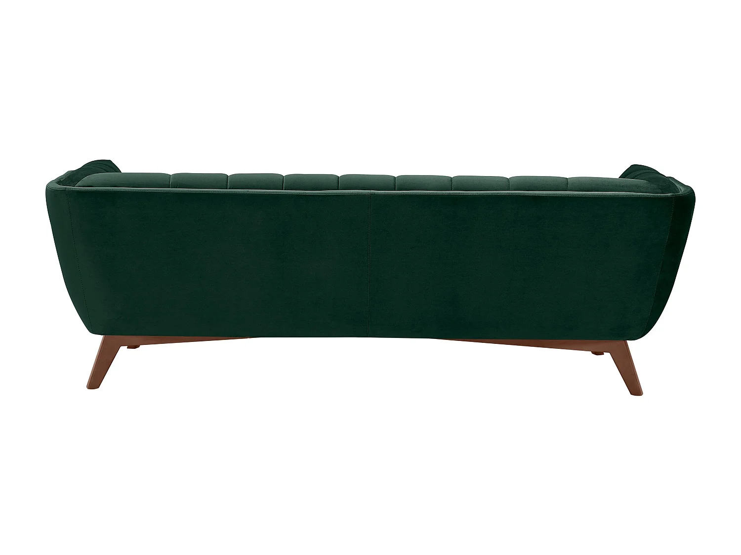 Divano a 3 posti in velluto verde scuro - Mona