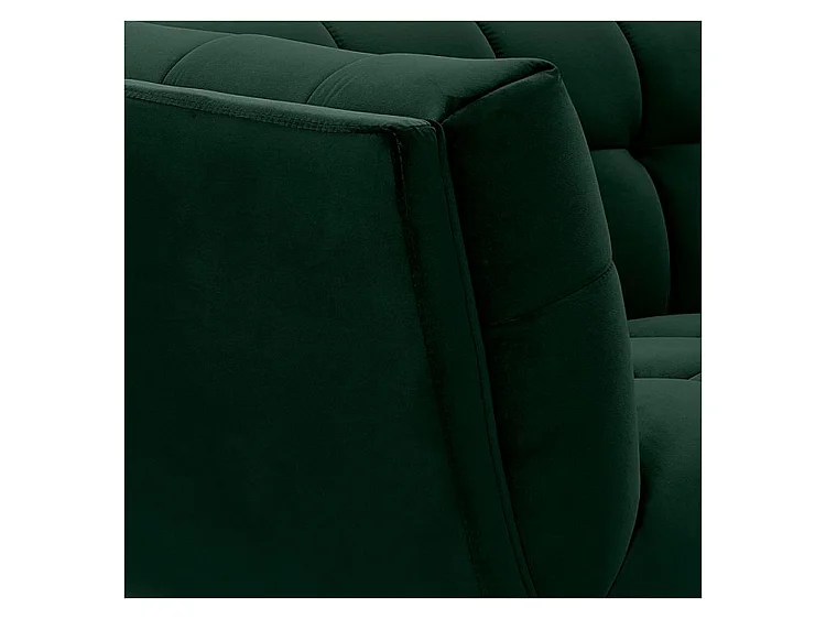 Sofá de 3 plazas en terciopelo verde oscuro - Mona