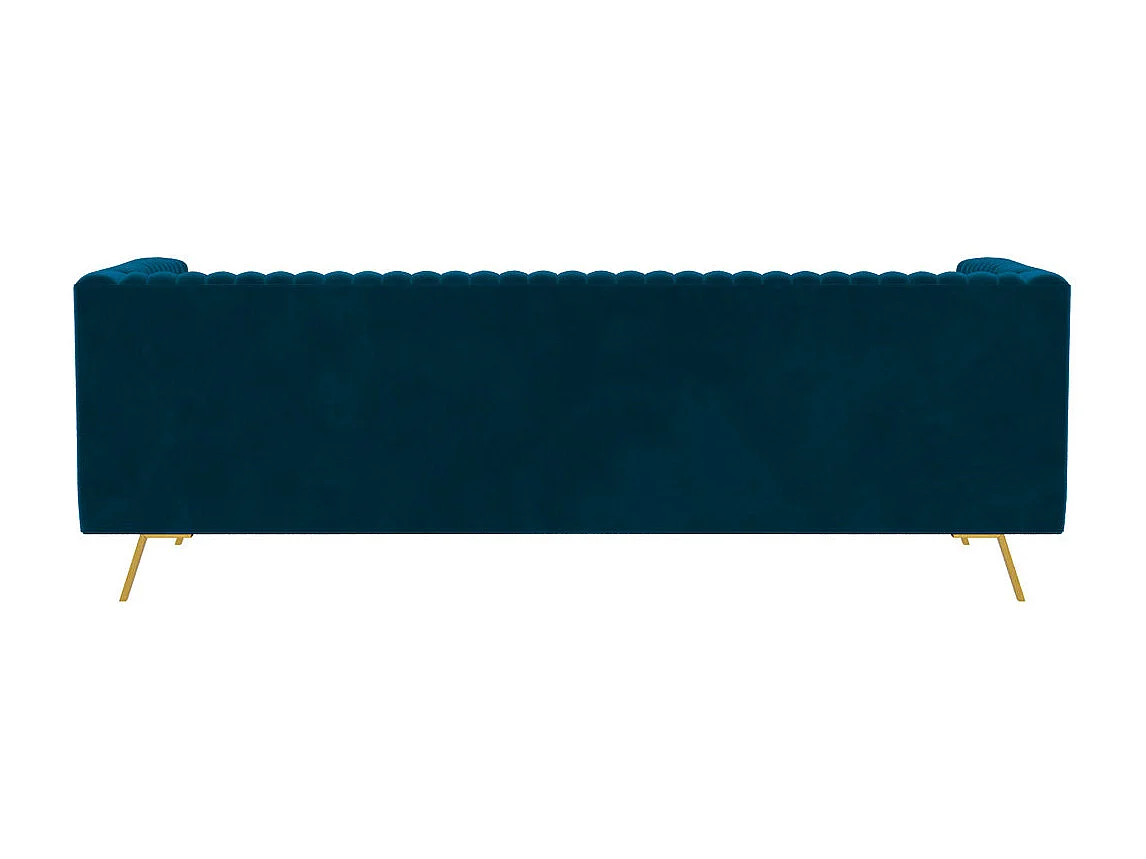 Sofá de 3 plazas en terciopelo azul oscuro - Gatsby