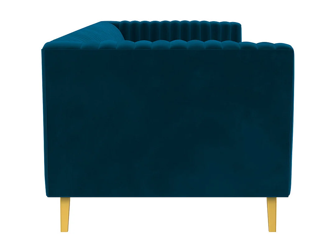 Sofá de 3 plazas en terciopelo azul oscuro - Gatsby