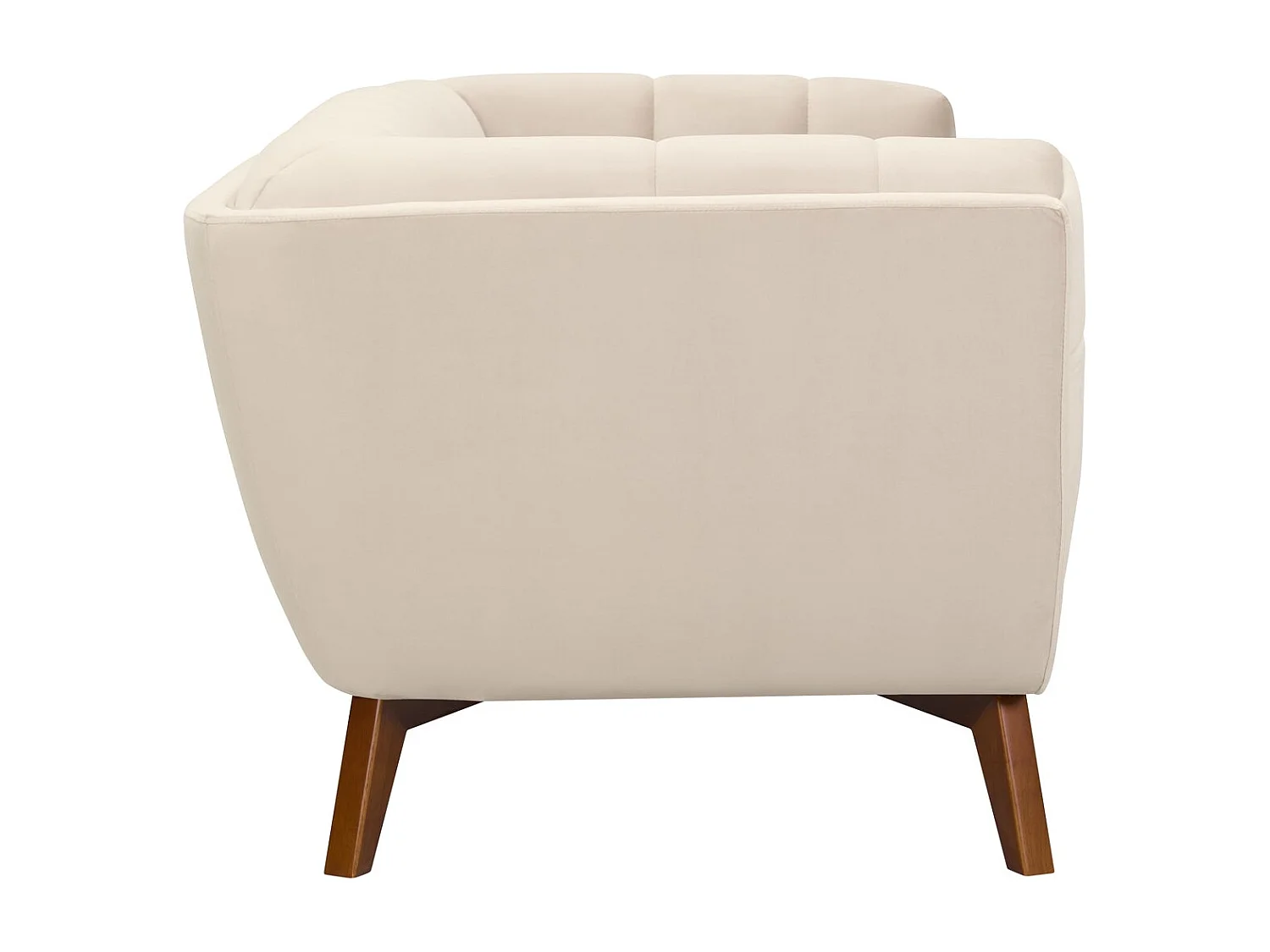 Divano a 2 posti in velluto beige - Mona