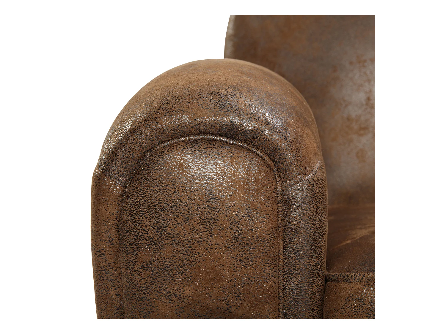 Sofá de 2 plazas de microfibra marrón - Club