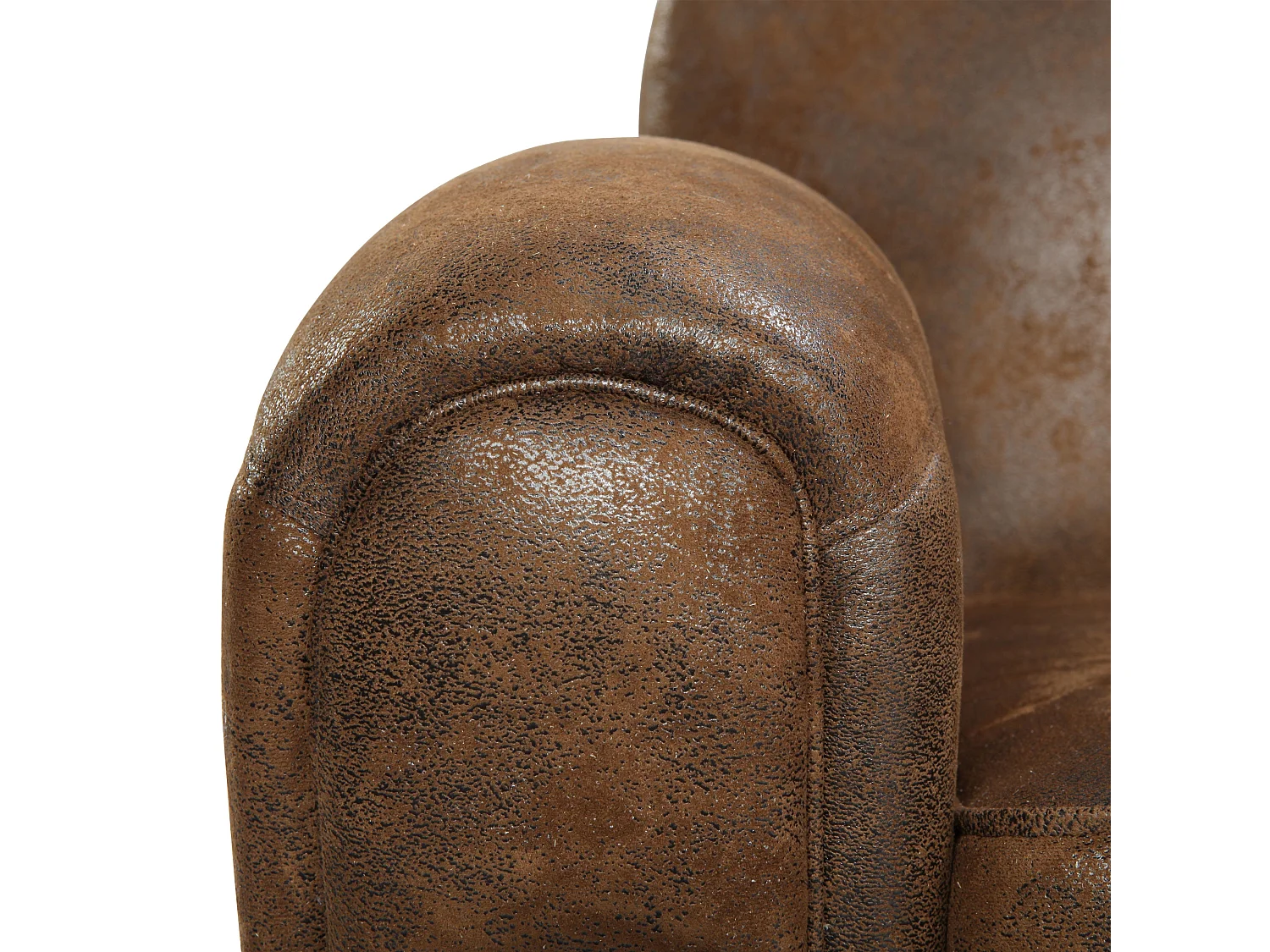 Canapé 2 places marron vieilli en microfibre - Club