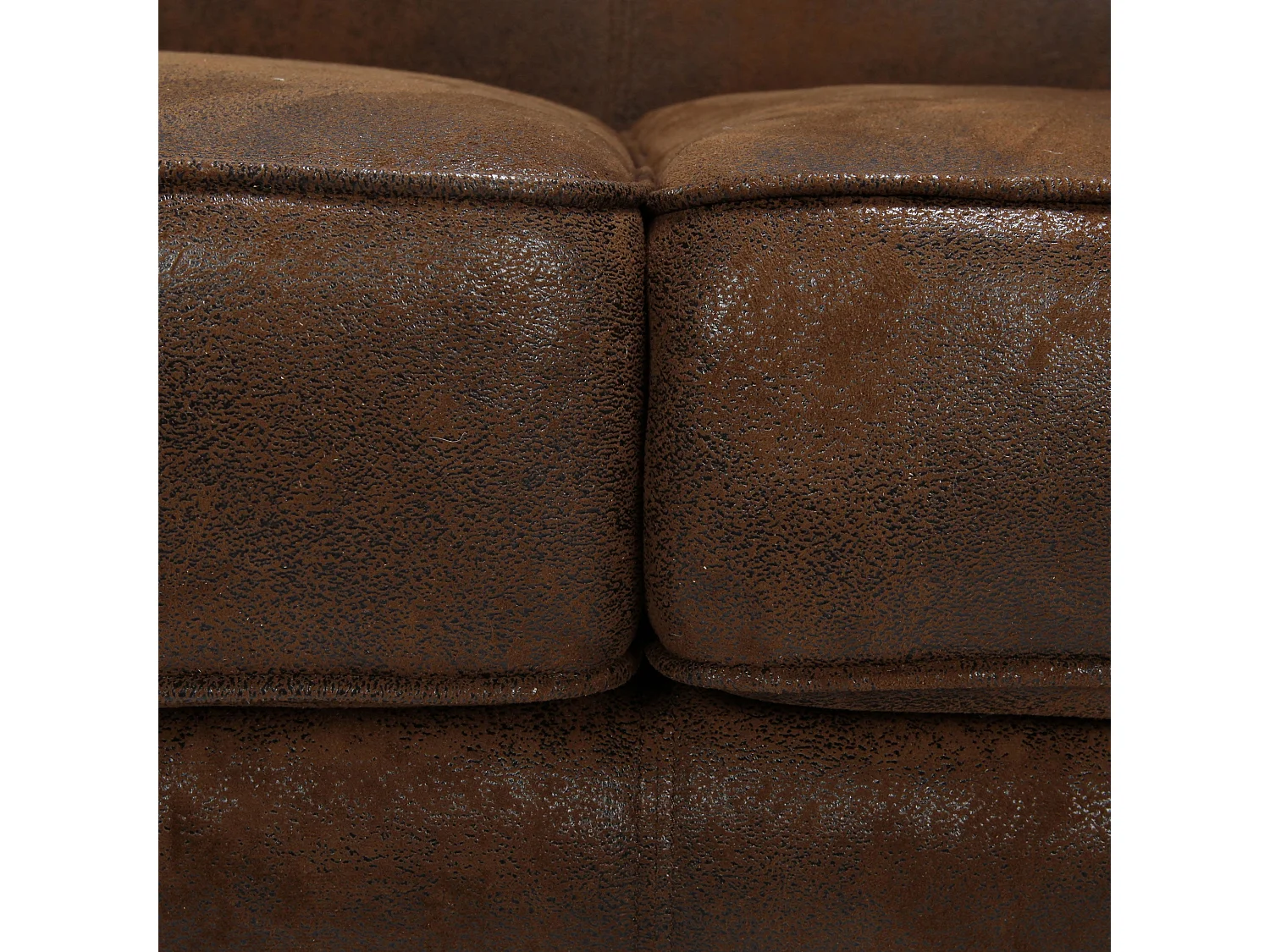 Canapé 2 places marron vieilli en microfibre - Club