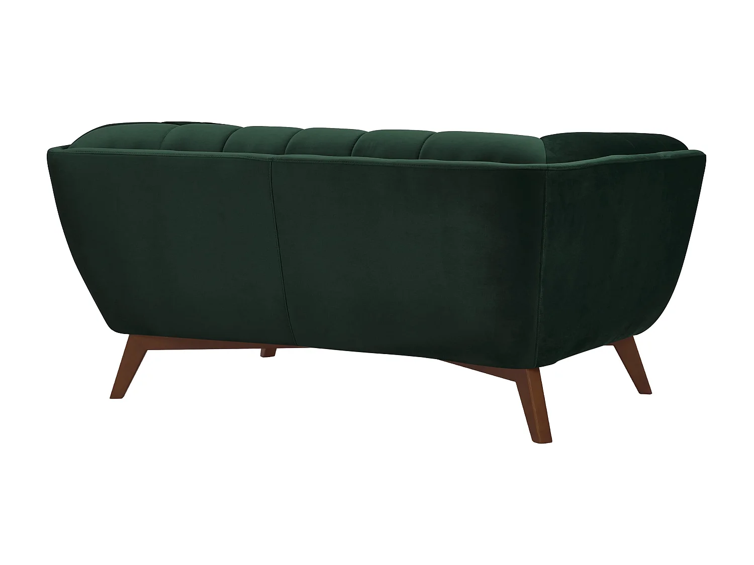 Divano a 2 posti in velluto verde scuro - Mona