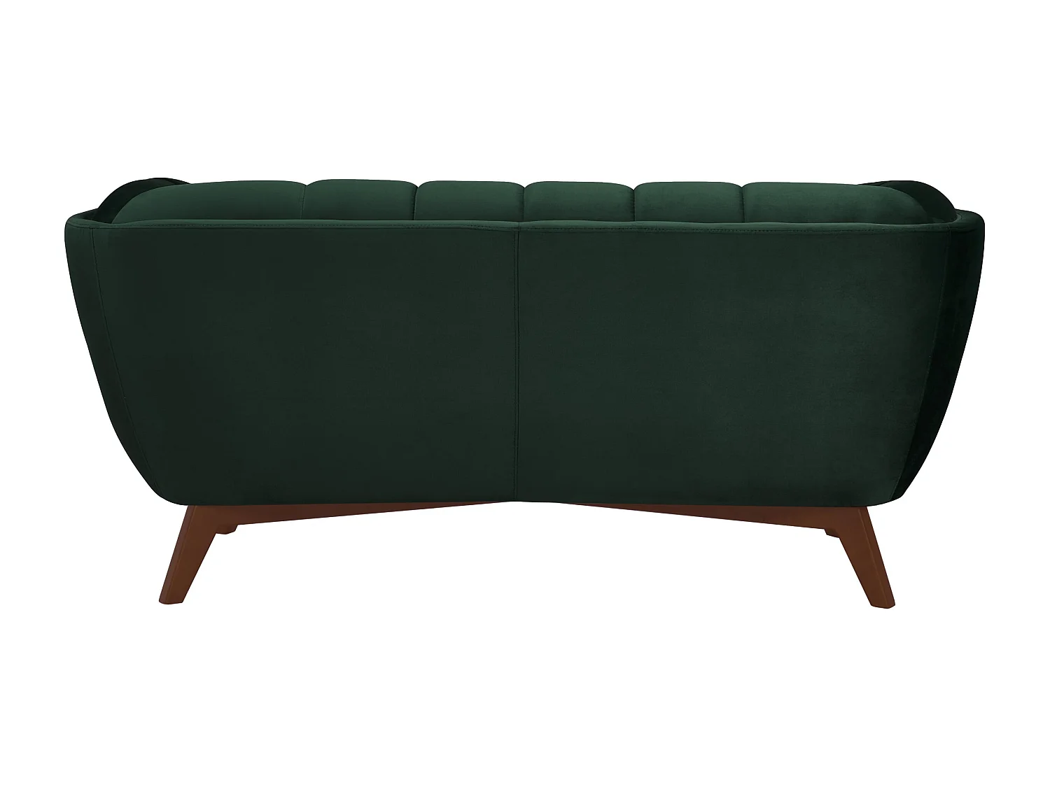 Divano a 2 posti in velluto verde scuro - Mona