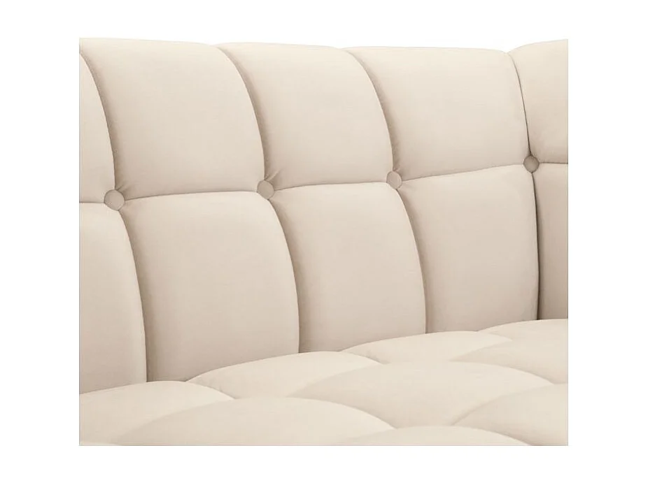 Sofá de 3 plazas en terciopelo beige - Mona