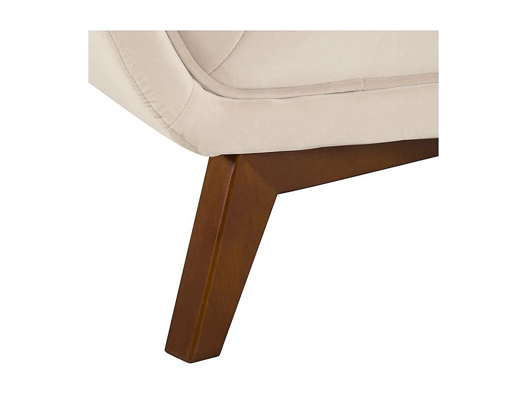 Sofá de 3 plazas en terciopelo beige - Mona